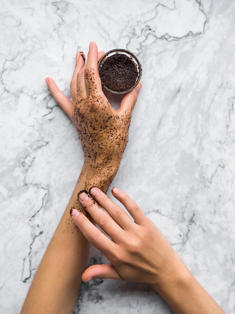 Hand or foot with cleaning coffee scrub & collagen treatment+ 15 mins massage